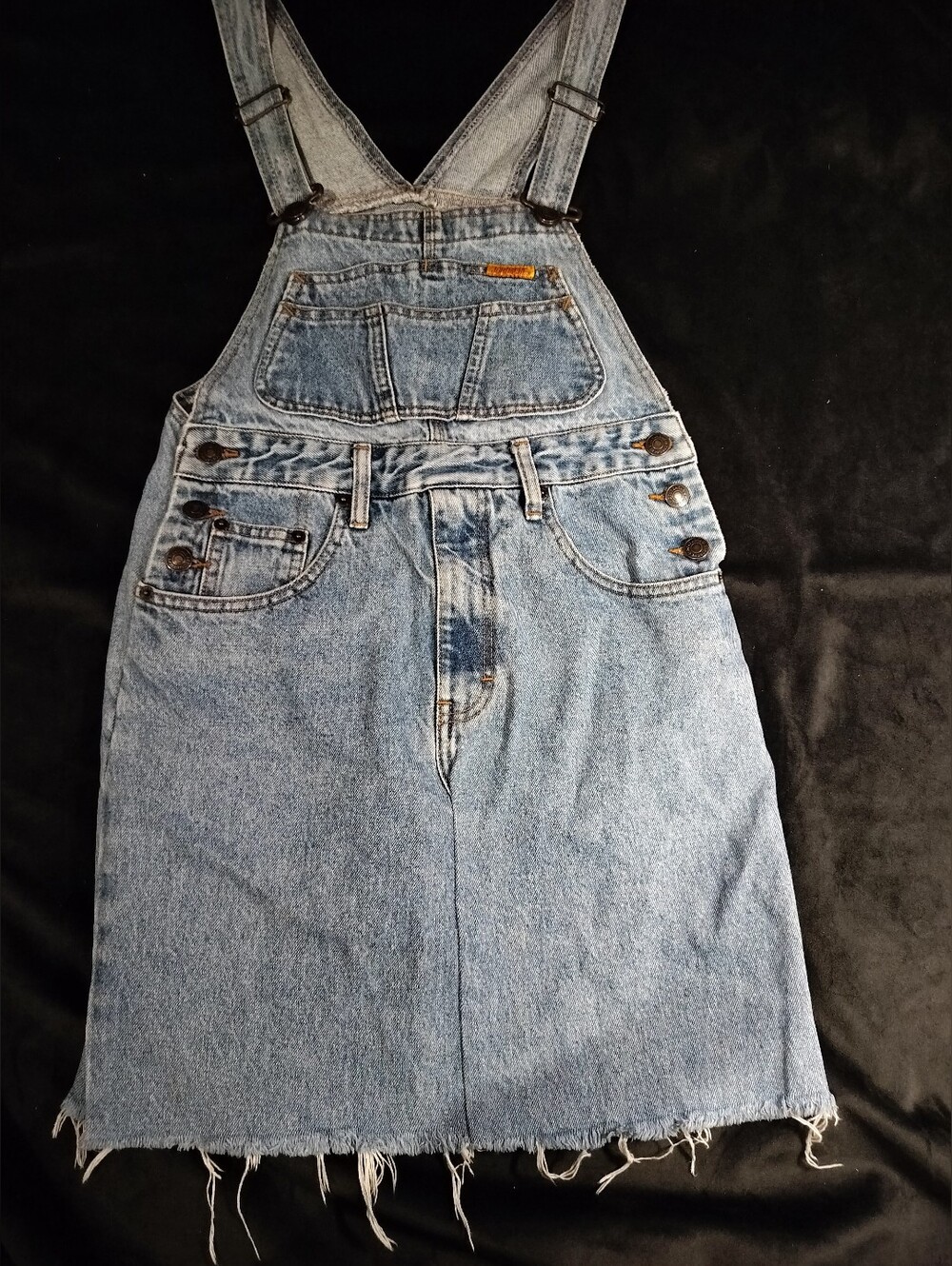 1980s Vintage Jordache Light Blue Skirt Overalls Mint Condition - Girls Large/00